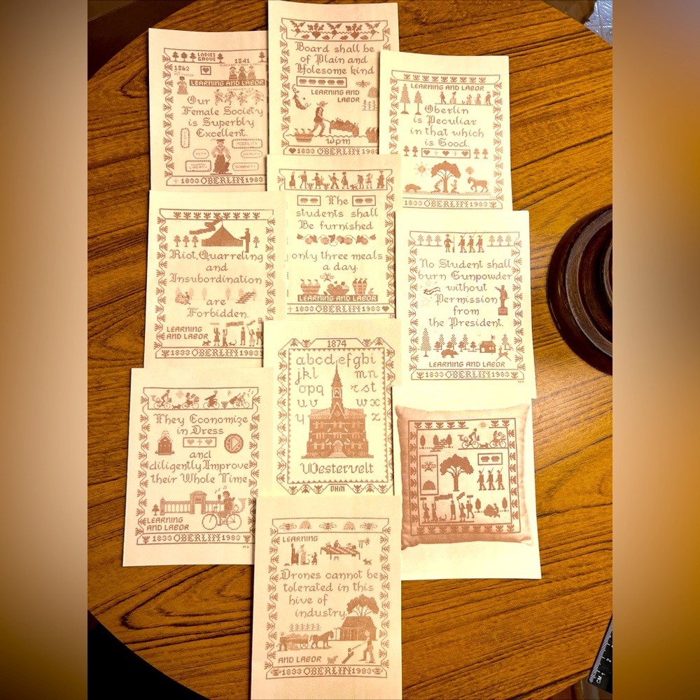 Vintage Oberlin College Learning & Labor Greeting Cards with Envelopes Unused